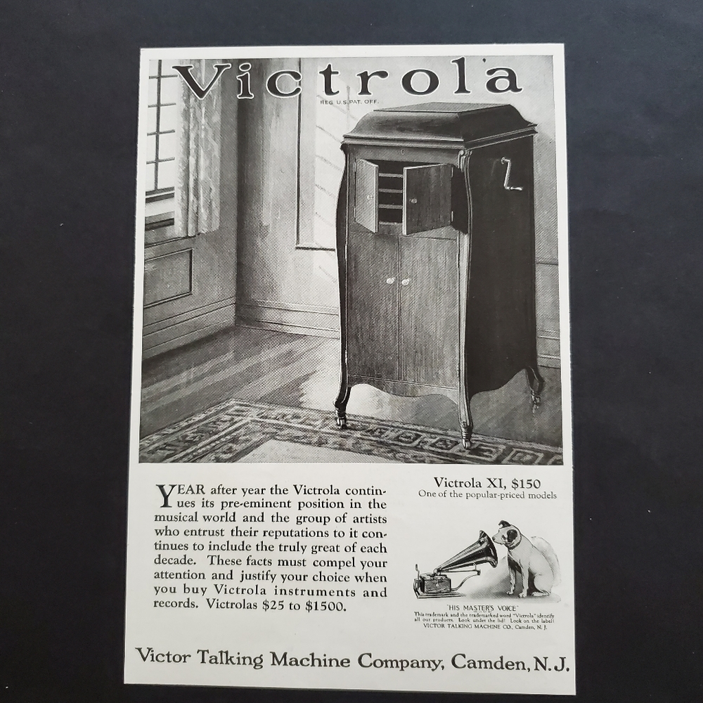 Victrola XI Original Print Magazine Advertisement From 1921.